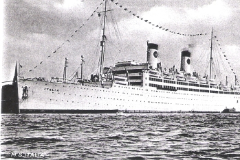 The ship I took from Bremerhaven to New York, October 1953 on my first trip to America 